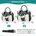 thumbnail image 4 of FORMRS Insulated Lunch Bag for Work School Unisex Large Capacity Cooler with Shoulder Strap, Black Cat Plants, 4 of 6