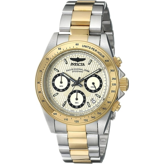 Invicta Men Speedway Quartz 200m Gold Dial Two Tone Stainless Steel Watch 14930