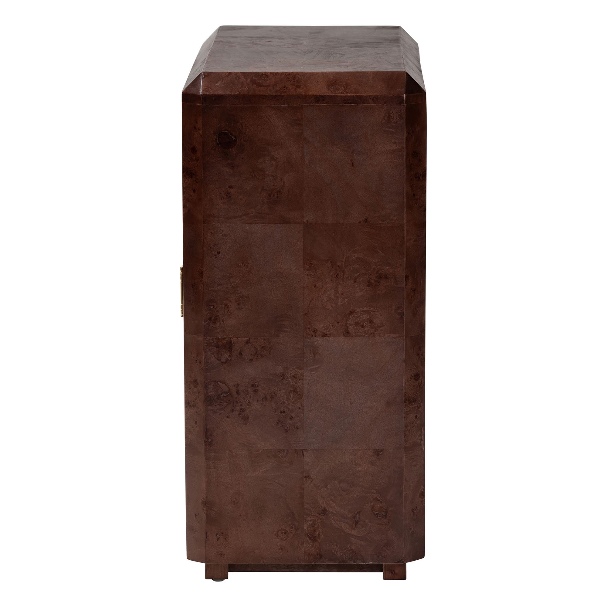 bali & pari Valora Modern Storage Cabinet, Dark Walnut