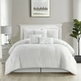 thumbnail image 6 of Lanco Chevron Shabby Chic 7 Piece Comforter Set White, Bed Size California King, 100% Polyester Fill, 6 of 6