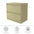 thumbnail image 6 of Hirsh 30 inch Wide 2 Drawer Lateral 101 File Cabinet for Home or Office, Putty, 6 of 13
