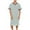 #Gray, variant on DPTALR George Men's Casual Fashion V-Neck Short Sleeve Nightshirt,Loose Long Loungewear,Army Green,Big and Tall Man XXXL