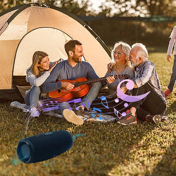 Home Holiday Deals!Outdoor Portable Bluetooth Speaker High Power Shock Subwoofer Long Standby Wireless Speaker HiFi Stereo Sound Speaker IPx6 Water Proof Speaker With
