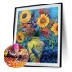 thumbnail image 2 of Kits de pintura de diamantes redondos completos jarrón de girasol cuadro de arte de resina de mosaico (A2372) Sywqhk Decoración hogareña, 2 of 9