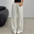 thumbnail image 2 of UAYOTSE Girl‘s Swearpants Low Rise High Elastic Waist Pants Baggy Wide Leg Casual Sweatpants,Sizes 9-10 Years, 2 of 8