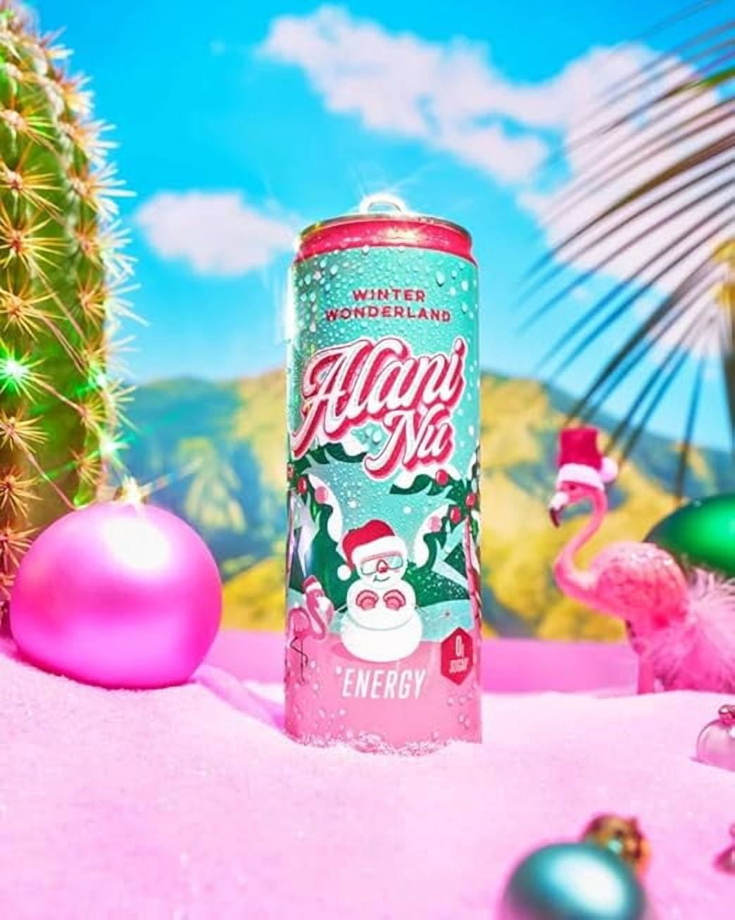 New Alani Energy Drinks Winter Wonderland Flavor Sugar-Free, Low-Calorie, Energy Boost Drink 12 fl oz (Pack of 6)