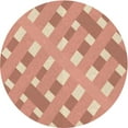 thumbnail image 1 of Ahgly Company Indoor Round Patterned Shocking Orange Area Rugs, 4' Round, 1 of 6
