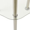 thumbnail image 3 of vidaXL 2-Tier Side Table Transparent 38x38x50 cm Tempered Glass, 3 of 5