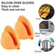 thumbnail image 3 of Guantes de silicona para horno, juego de 2 resistentes al calor para cocinar, hornear, proteger tus dedos de placas calefactoras y tazones, 3 of 5