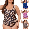 thumbnail image 2 of Bikini Tops para Mujeres Traje de Baño de Gran Tamaño Bikini 95% Nylon 5% Spandex Color Sólido Plisado, Modesto con Falda para la Playa, 2 of 8