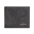 thumbnail image 1 of Fashion Color Blocking Short Wallet Men Leather Open Purse Multiple Card Slots Clutch Bag, 1 of 5