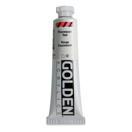 UPC: 0738797465022 | Golden Heavy Body Artist Acrylics – Fluorescent Red 2 oz Tube