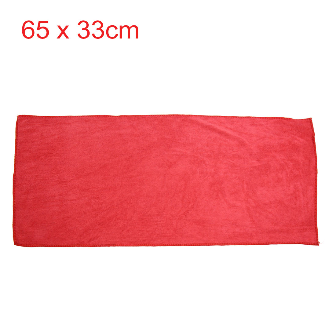 Unique Bargains 2pcs 65 x 33cm 250GSM Microfiber Towel Cleaning Cloths for Auto Car Washing Red - image 2 of 3