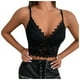 thumbnail image 4 of Gibobby Lencería para sexo Lencería de mujer Corsé Encaje Floral Bralette Bralet Bra Tank Crop Ropa interior (Negro, XS), 4 of 5