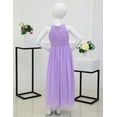 thumbnail image 5 of Yruioon Girls Chiffon Flower Girls Dress Halter Princess Dress Pageant Wedding Bridesmaid Party Wear Lavender 14, 5 of 7