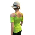 thumbnail image 2 of Paw Drazzel Boutique Women's Casualwear, Cold Shoulder, Short Sleeve Twist Blouse, 2 of 10