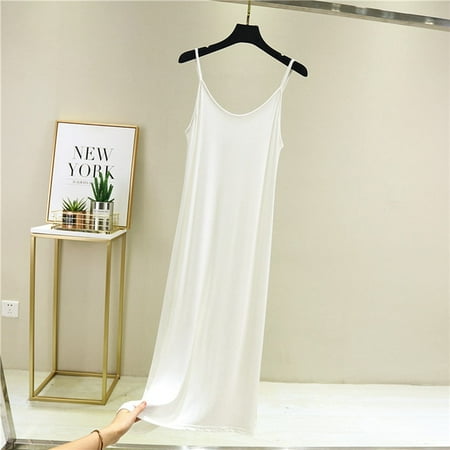 

Sling Sexy Night Dress Women Modal Cotton Nightwear Long Dress Ladies Nightgown Bottoming Dress Female Nightshirt