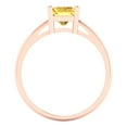 thumbnail image 4 of Clara Pucci 14K Rose Gold 2ct Yellow Solitaire Ring for Women, 4 of 8
