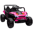 thumbnail image 1 of Qaba Voiture Électrique 12 V pour Enfants avec Télécommande, Suspension à Ressorts Rose, 1 of 10