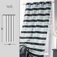 thumbnail image 3 of Striped Sheer Grommet Curtain Panels Colorado 55 W x 95 L BLACK, 3 of 8