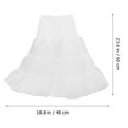 thumbnail image 2 of Hoopless Short Skirt Fancy Tutu Petticoat Skirt Dress - Size S-M(White), 2 of 5