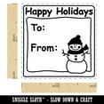 thumbnail image 2 of Snowman To From Happy Holidays Christmas Self-Inking Rubber Stamp Ink Stamper - Red Ink - Small 1 Inch, 2 of 7
