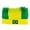 Brazil#0623-48, variant on National Colors Headband with Hair Fan Sports Headwear for Game Day Parties Breathable Lightweight Adjustable Cap Accessory Brazil