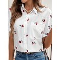 thumbnail image 4 of Blusa Informal de Corta con Cuello Abotonado y Estampado de para Mujer. M, 4 of 9