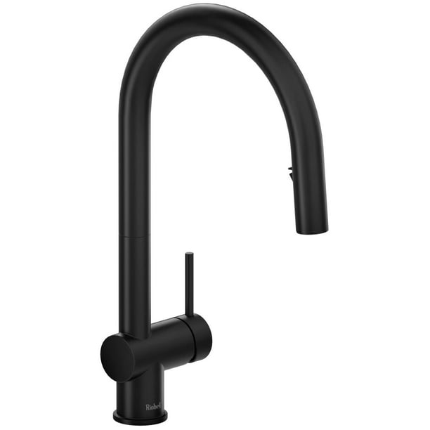 Riobel Az201 Azure 1.5 GPM Single Hole Pull Down Kitchen Faucet Black