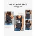 thumbnail image 5 of Débardeurs Graphiques pour Femmes Été Casual Chemises Sans Manches Pissenlit Lettre Imprimé Col Rond Tees, 5 of 5