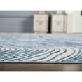 thumbnail image 4 of Abani Vista Abstract Blue and Off White Indoor Rug 5'3" x 7'6" 5' x 8', 4 of 5