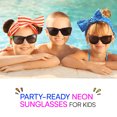 thumbnail image 3 of Neliblu Party Favors UV Protection Kids Neon Sunglasses, Multicolor, 24 Pack, 3 of 9