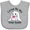 AC-Heather Grey, variant on Inktastic Loved by My Great Auntie Bunny Rabbit Boys or Girls Baby Bib