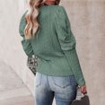 thumbnail image 6 of Hinvhai Plus Size Sweater Tops On Seasonal Clearance Autumn and Winter Women's Pullover Blouse Knitting Long Sleeve Solid Tops Sweaters Green 8(L), 6 of 9