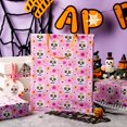 thumbnail image 4 of Pink Sugar Skull Wrapping Paper Roll, Day of The Dead Wrapping Paper, Colorful Gothic Mexican Skull Floral Gift Wrap for Halloween, Birthday Christmas Nightmare Holiday (17 Inch X 33 Feet), 4 of 14