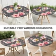 thumbnail image 7 of Pioneer Flower Floral Print Pattern Round Fitted Tablecloth with Elastic Edge,Dining Table Cover Waterproof,Outdoor Round Tablecloth for Camping,Dining,Indoor and Outdoor, 7 of 7