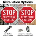 thumbnail image 3 of Stop Pedestrian Crossing 18 inch X 18 inch Octagon Plastic Sign Weather Resistant, UV Protected for Workplace, Private Property, and Construction Site, Made in the USA, 3 of 7