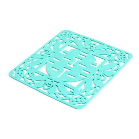 - Unique Bargains Home Kitchenware Rubber Square Table Protector Cup Holder Pad Cyan Heat Resistant Mat