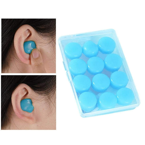 Tapones para los oídos de silicona Shamjiam a prueba de agua 12 piezas
