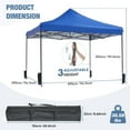 thumbnail image 4 of GIANNA 10x10 Pop Up Canopy, Easy Outdoor Sun Shade for Events, Parties, Camping, Portable Tent Pop Up Shade Canopy with Sand Bags,Blue, 4 of 6