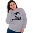 thumbnail image 5 of I Hate Mornings Sleeping Panda Sweatshirt for Men or Women Brisco Brands S, 5 of 6
