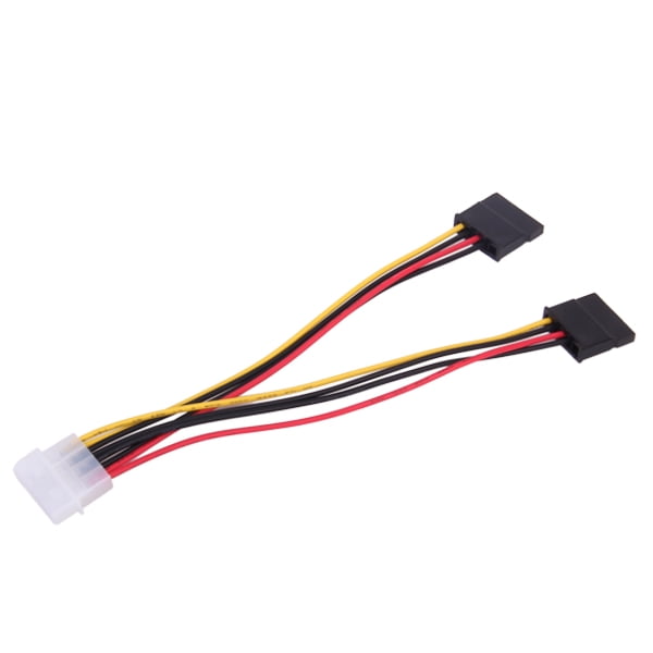 Un conector de alimentación de 4 piezas a conectores de alimentación divisor Y de 15 pines perfke ordenador personal