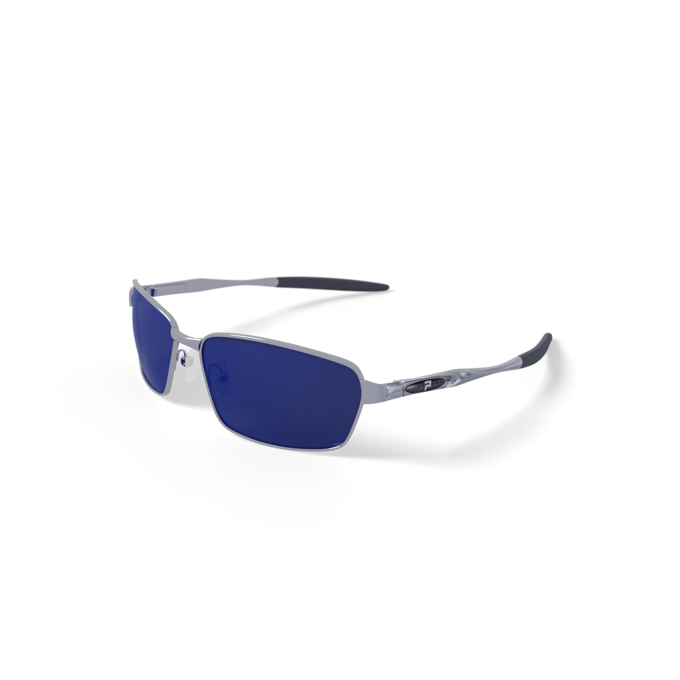 PRX Men’s Sunglasses, Cobra - Dark Gunmetal, Rectangle, Metal, 62-14-130, with Case