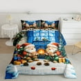 thumbnail image 2 of Feelyou Cute Christmas Gnome Queen Comforter Set for Teen, Kawaii Santa Claus Bedding Sets, Happy Western Festival Reversible Bedding Comforter Set, Luxury Bedroom Decor, 3pcs, 2 of 8