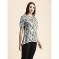thumbnail image 2 of Moomaya Womens Printed Summer Tunic Top, Round Neck, Elbow, Loose-Fit Casual Top, 2 of 9