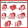 thumbnail image 6 of 24 Pieces 40th Anniversary Hanging Swirls Decorations, 40th Ruby Wedding Anniversary Hanging Swirls Ceiling Decorations for Couple, Happy Anniversary Valentine Party Supplies, 6 of 6