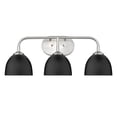 thumbnail image 6 of Yep by Golden Lighting Zoey 3-light Vanity in Chrome and Matte Black shade, 6 of 7