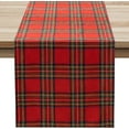 thumbnail image 3 of Softalker Camino de mesa de tartán a cuadros navideños – Cuadros de búfalo rojo Navidad resistente a las manchas lavable decoración de mesa para comedor/fiestas/decoración navideña, 13 x 70 pulgadas, 3 of 4