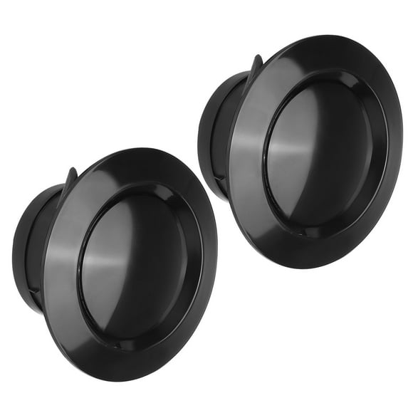 Unique Bargains 4 Inch Round Air Vent, 2Pcs ABS Adjustable Soffit Exhaust Vent Cover for Home Living Room Kitchen Office, Black