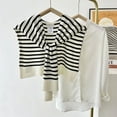 thumbnail image 2 of ZQUUVOU Women's Sweater Shawl Wraps Knitted Knotted Shawls Stripe Scarf Cape Shoulder Tops Blouses Fashion Wrap Beige, 2 of 4